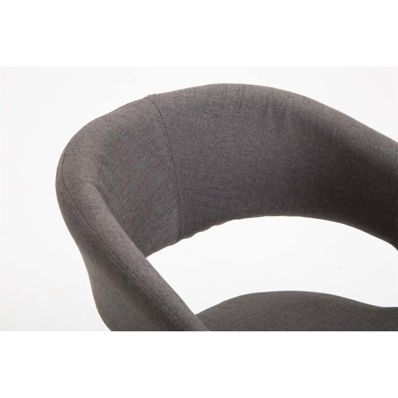 Silla de comedor Giza, tela Natura, gris oscuro